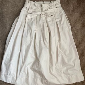 NEW cream mid length skirt